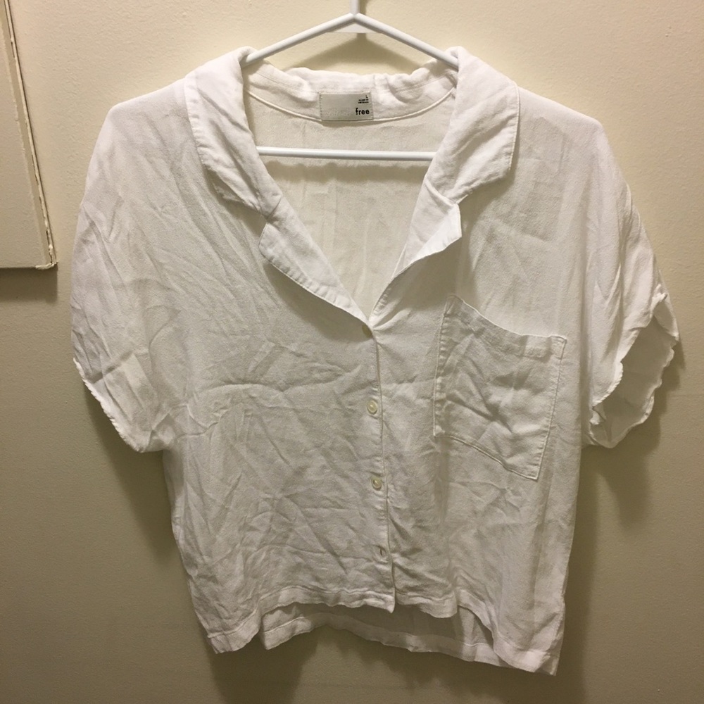Cute white Wilfred button-up shirt